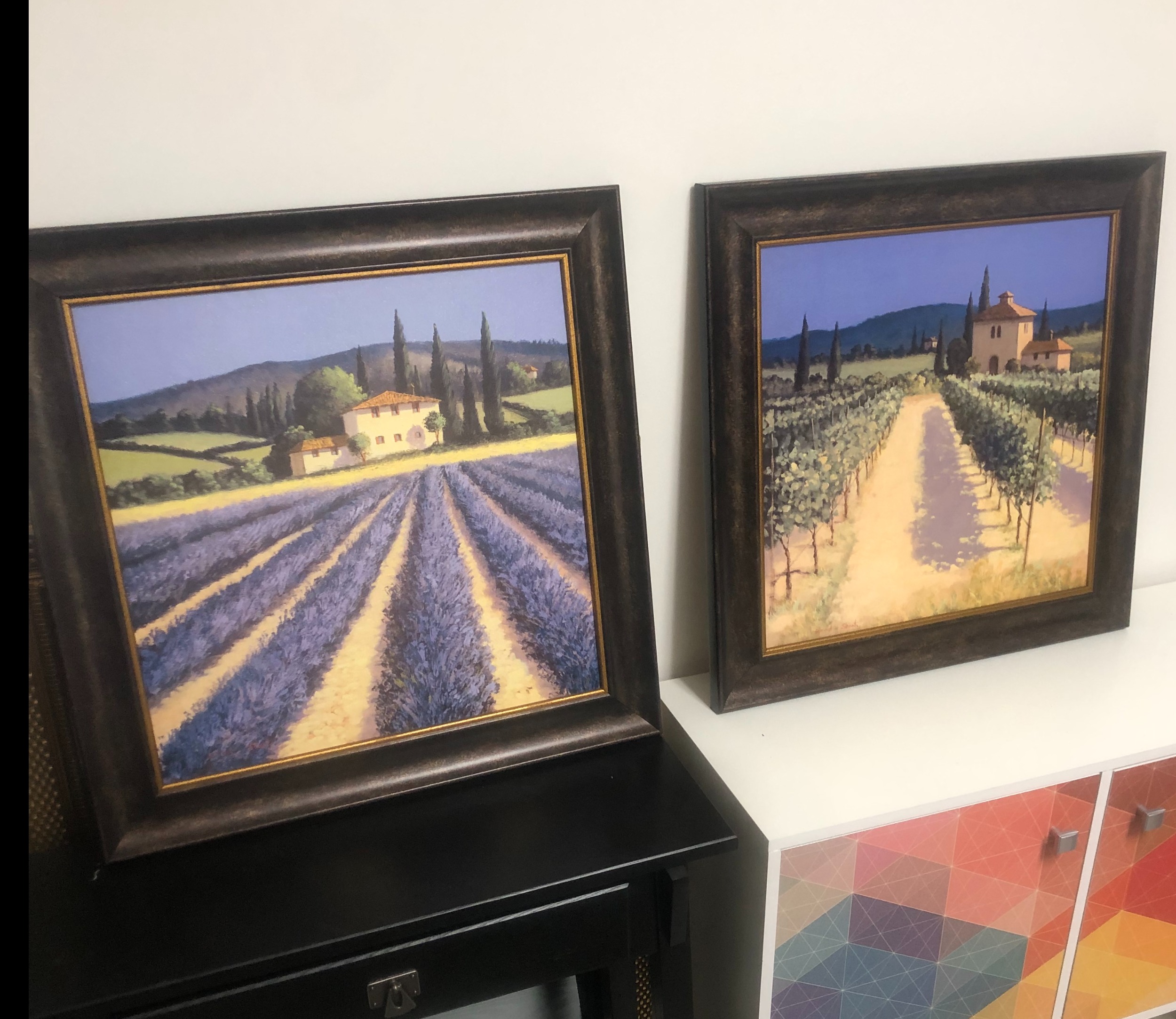 Par de pinturas de paisajes